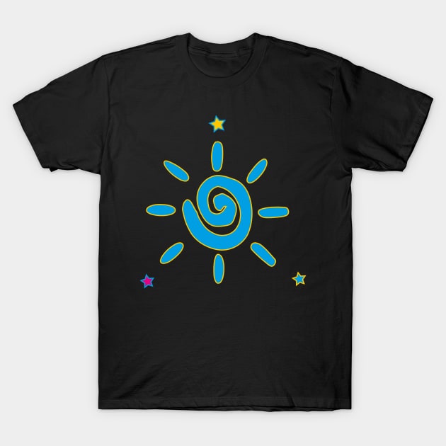 Three Stars and a Sun T-Shirt by Magic Moon